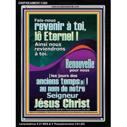 Renouvelle pour nous |les jours des anciens temps[a]?!  Cadre acrylique versets bibliques pour la maison (GWFREAMEN11280) 