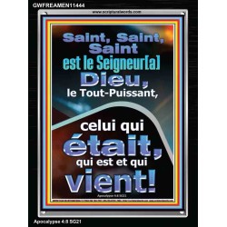Saint, Saint, Saint est le Seigneur[a] Dieu, le Tout-Puissant, Cadre acrylique Power Bible unique (GWFREAMEN11444) 