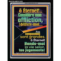 Tes compassions sont grandes, ô Éternel! Rends-moi la vie selon tes jugements! Cadre acrylique chrétien juste vivant (GWFREAMEN12453) 