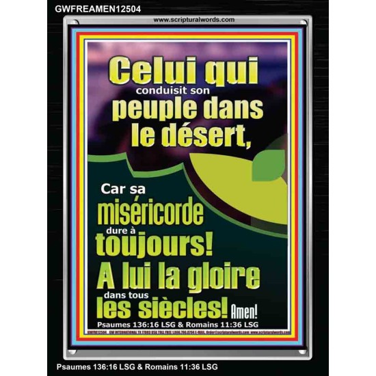 Celui qui conduisit son peuple dans le désert, Cadre acrylique d'art des Écritures (GWFREAMEN12504) 