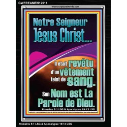 Son Nom est La Parole de Dieu. Art mural scripturaire avec cadre acrylique (GWFREAMEN12511) 