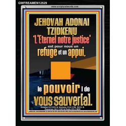 JEHOVAH ADONAI TZIDKENU L'Eternel notre justice'  Image de puissance ultime (GWFREAMEN12529) "25X33"