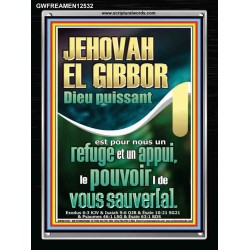 JEHOVAH EL GIBBOR Dieu puissant Impressions sur cadre en acrylique (GWFREAMEN12532) "25X33"