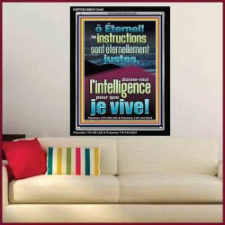 Éternel!..Tes instructions sont éternellement justes, donne-moi l'intelligence pour que je vive! Cadre acrylique d'art mural inspirant ultime (GWFREAMEN12449) "25X33"