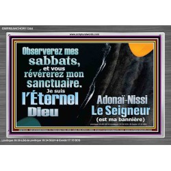 Observerez mes sabbats, et vous révérerez mon sanctuaire. Cadre acrylique chrétien juste vivant (GWFREANCHOR11344) 