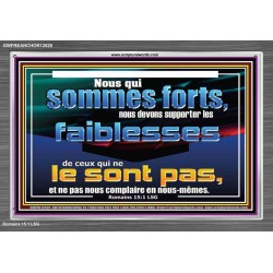 supporter les faiblesses de ceux qui ne le sont pas, Cadeau de cadre acrylique d'image de verset biblique (GWFREANCHOR12628) 