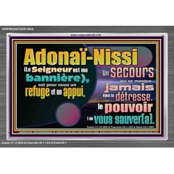 Adonaï-Nissi le pouvoir |de vous sauver[a]. Verset biblique imprimable sur cadre acrylique (GWFREANCHOR12635) 