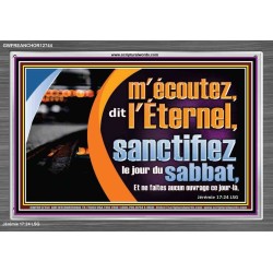 sanctifiez le jour du sabbat, Cadre acrylique d'église (GWFREANCHOR12744) 