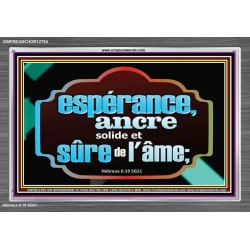 espérance, ancre solide et sûre de l'âme; Cadre acrylique Verset biblique en ligne (GWFREANCHOR12794) 