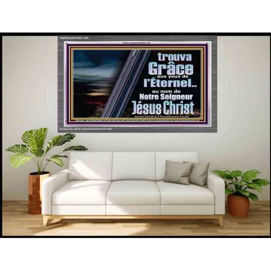 trouva Grâce aux yeux de l'Éternel..au nom de Notre Seigneur Jésus Christ Cadre acrylique scriptural unique (GWFREANCHOR11305) 