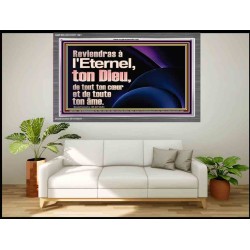 Reviendras à l'Eternel, ton Dieu, de tout ton c&oelig;ur et de toute ton âme. Cadre acrylique Verset biblique en ligne (GWFREANCHOR11501) "33X25"