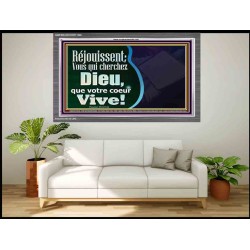 Réjouissent; Vous qui cherchez Dieu, que votre coeur Vive!  Cadre acrylique pour mur du hall d'entrée (GWFREANCHOR11548) 