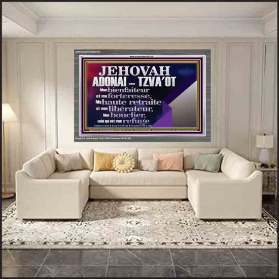 JEHOVAH ADONAI  TZVA'OT....Mon bienfaiteur et mon libérateur. Cadre acrylique d'art mural inspirant ultime (GWFREANCHOR12774) 