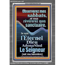 Observerez mes sabbats, et vous révérerez mon sanctuaire.  Cadre acrylique versets bibliques pour la maison en ligne (GWFREANCHOR11297) "25X33"