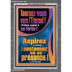 Tournez-vous vers l'Eternel?! |Faites appel à sa force?! Versets bibliques à cadre acrylique personnalisé (GWFREANCHOR11584) 