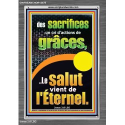 des sacrifices un cri d'actions de grâces, Cadre acrylique avec versets bibliques pour la maison en ligne (GWFREANCHOR12478) "25X33"