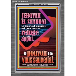 JEHOVAH  EL SHADDAI..Le Dieu tout-puissant Image biblique unique (GWFREANCHOR12527) "25X33"