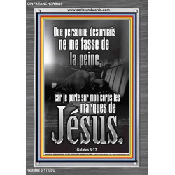 je porte sur mon corps les marques de Jésus. Cadre acrylique d'art mural inspirant ultime (GWFREANCHOR9649) 