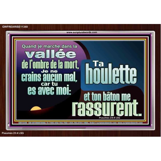 Je ne crains aucun mal, car tu es avec moi: Cadre acrylique d'art mural inspirant ultime (GWFREARISE11340) 