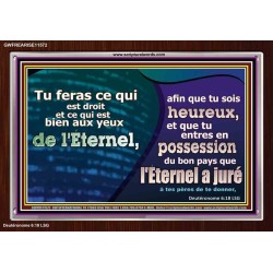 posséder du bon pays que l'Éternel a juré à tes pères de te donner. Décoration murale chrétienne moderne (GWFREARISE11572) 