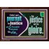 Celui qui poursuit la justice et la bonté Trouve la vie, la justice et la gloire. Versets bibliques à cadre acrylique personnalisé (GWFREARISE11642) "33X25"