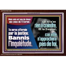 Tu seras affermie par la justice; Cadre acrylique Verset biblique en ligne (GWFREARISE11654) 