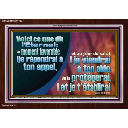 Je te protégerai, |et je t'établirai Cadre acrylique Power Bible unique (GWFREARISE11704) "33X25"