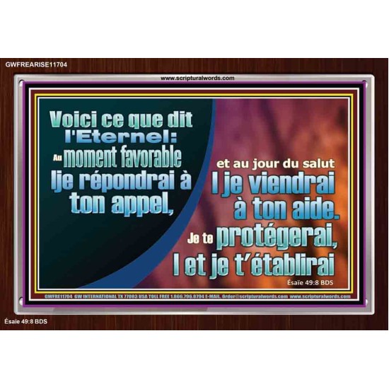 Je te protégerai, |et je t'établirai Cadre acrylique Power Bible unique (GWFREARISE11704) 