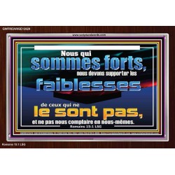 supporter les faiblesses de ceux qui ne le sont pas, Cadeau de cadre acrylique d'image de verset biblique (GWFREARISE12628) 