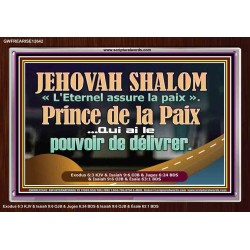 JEHOVAH SHALOM Prince de la Paix Image biblique unique (GWFREARISE12642) "33X25"