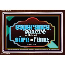 espérance, ancre solide et sûre de l'âme; Cadre acrylique Verset biblique en ligne (GWFREARISE12794) 