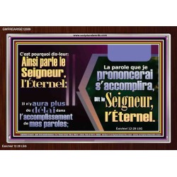 plus de délai dans l'accomplissement de mes paroles; Impressions artistiques de versets bibliques (GWFREARISE12809) "33X25"