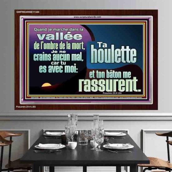 Je ne crains aucun mal, car tu es avec moi: Cadre acrylique d'art mural inspirant ultime (GWFREARISE11340) 