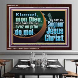 mon Saint Eternel, avez eu pitié de moi?au nom du Seigneur Jésus Christ. Cadre en acrylique pour décoration murale et artistique. (GWFREARISE12560) 