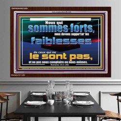 supporter les faiblesses de ceux qui ne le sont pas, Cadeau de cadre acrylique d'image de verset biblique (GWFREARISE12628) 