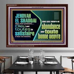 Dieu volonté de satisfaire à tous vos besoins JEHOVAH EL SHADDAI Cadre acrylique de décoration murale chrétienne (GWFREARISE12814) "33X25"