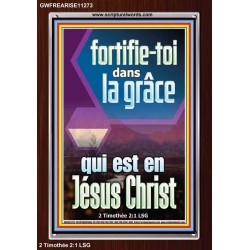 fortifie-toi dans la grâce qui est en Jésus Christ Versets bibliques en cadre acrylique (GWFREARISE11273) "25X33"