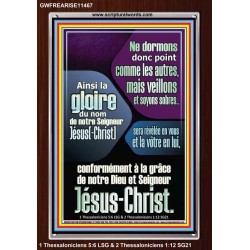 regarde et sois sobre Impressions d'art en acrylique avec versets bibliques (GWFREARISE11467) "25X33"