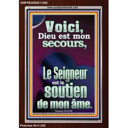 Voici, Dieu est mon secours, Cadre Acrylique Citations Chrétiennes (GWFREARISE11493) 