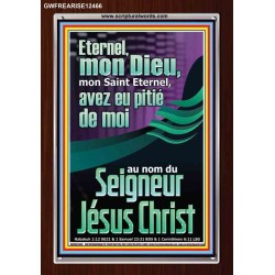 Eternel, mon Dieu, mon Saint Eternel, avez eu pitié de moi?au nom du Seigneur Jésus Christ. Cadre acrylique mural sanctuaire (GWFREARISE12466) 