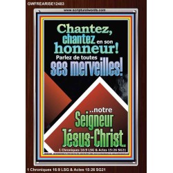 Parlez de toutes ses merveilles!..notre Seigneur Jésus-Christ. Art mural verset biblique (GWFREARISE12483) 