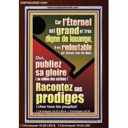 Racontez ses prodiges |chez tous les peuples! Cadre acrylique versets bibliques (GWFREARISE12491) "25X33"