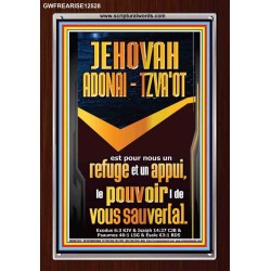 JEHOVAH ADONAI  TZVA'OT Image unique de la Bible sur le pouvoir (GWFREARISE12528) "25X33"
