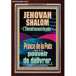 JEHOVAH SHALOM « L'Eternel assure la paix » Versets bibliques en cadre acrylique en ligne (GWFREARISE12533) 