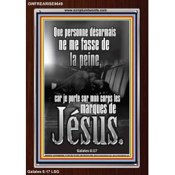 je porte sur mon corps les marques de Jésus. Cadre acrylique d'art mural inspirant ultime (GWFREARISE9649) 