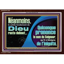 Quiconque prononce le nom du Seigneur, qu'il s'éloigne de l'iniquité. Cadre acrylique pour mur intérieur (GWFREARK11561) 