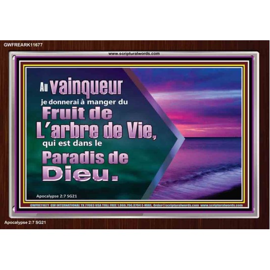 Fruit de L'arbre de Vie, qui est dans le Paradis de Dieu. Cadre acrylique Power Bible unique (GWFREARK11677) 