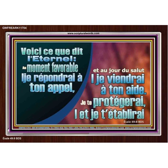 Je te protégerai, |et je t'établirai Cadre acrylique Power Bible unique (GWFREARK11704) 