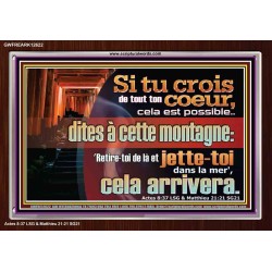 Si tu crois de tout ton coeur. Verset biblique de cadre acrylique personnalisé (GWFREARK12622) "33X25"