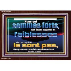 supporter les faiblesses de ceux qui ne le sont pas, Cadeau de cadre acrylique d'image de verset biblique (GWFREARK12628) 